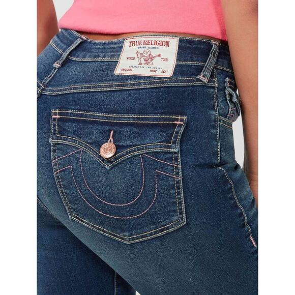 True Religion Women’s HALLE HIGH-WAISTED SUPER SKINNY BLUE DENIM JEANS | NEW!! - Picture 16 of 16